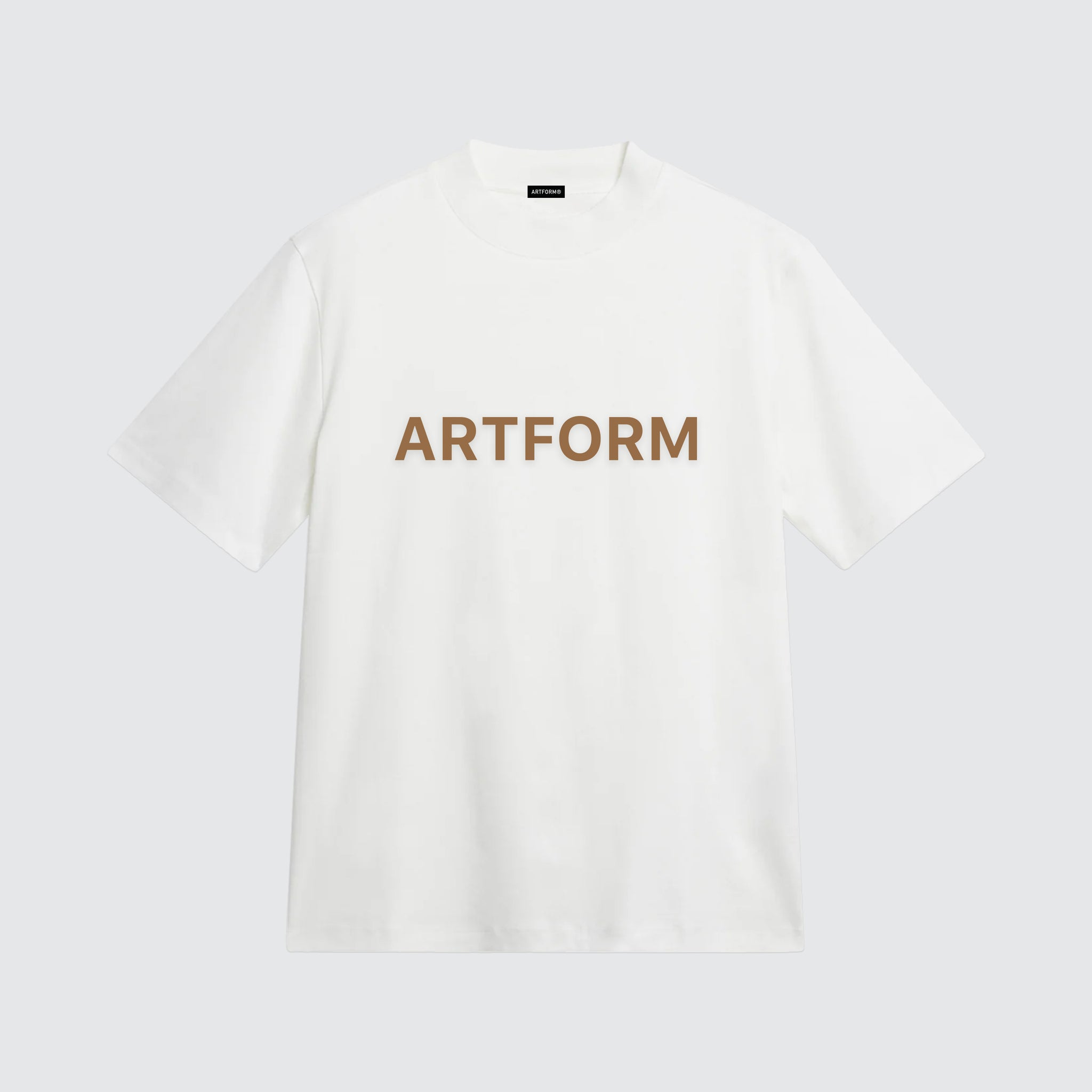 Brown Velvet Tee White