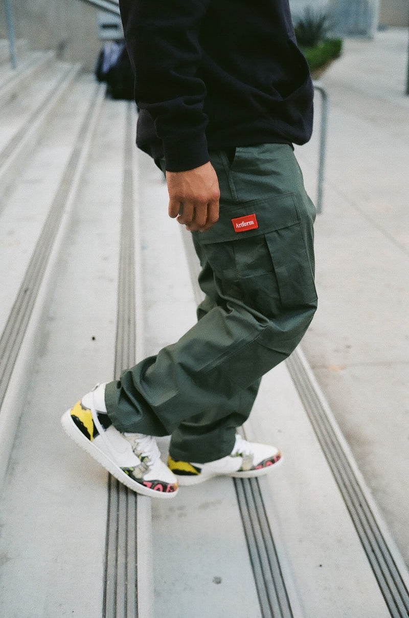 Rip Stop Cargos Olive / Red
