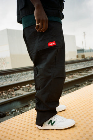 Rip Stop Cargo Black Reds