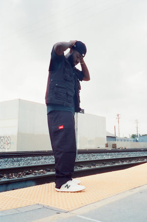 Rip Stop Cargo Black Reds