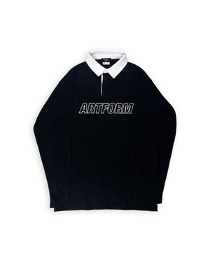 Embroidered Rugby Black